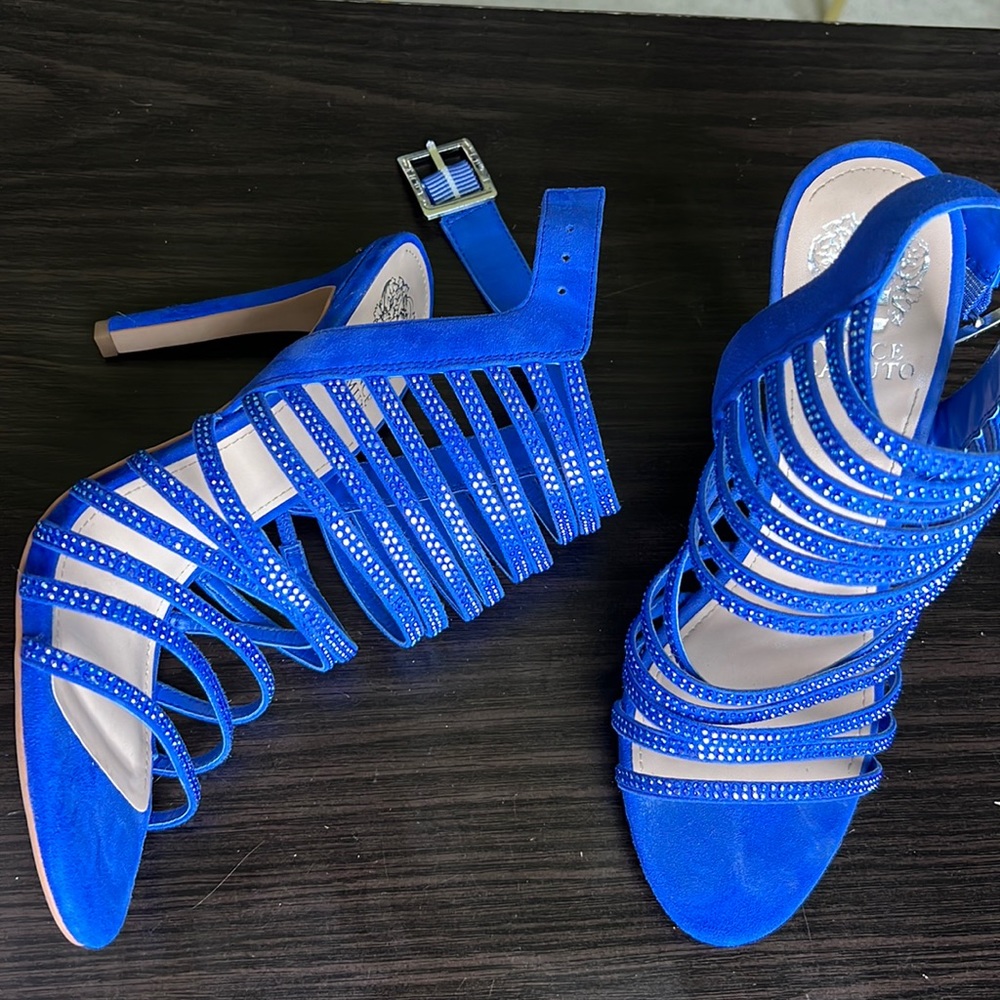 Vince Camuto Kipper rhinestoned heels